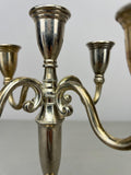 Pair of Candelabras Vintage French Style Metal Five Arm Candle Holders LOT 6486