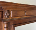Wardrobe Antique French Style Oak Three Door Carved Mirrored Armoire LOT 623113