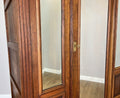 Wardrobe Antique French Two Door Oak Mirrored Carved Armoire Cabinet LOT 608210