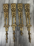 Decorative 4 Piece Antique French Metal Ormolu Mounts Ornaments LOT 41700