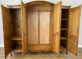 Wardrobe Vintage French Louis XVI Style Oak Four Door Carved Armoire LOT 61059