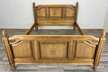 Bed Vintage French Style King Size Bed Frame Oak Carved Headboard LOT 46290