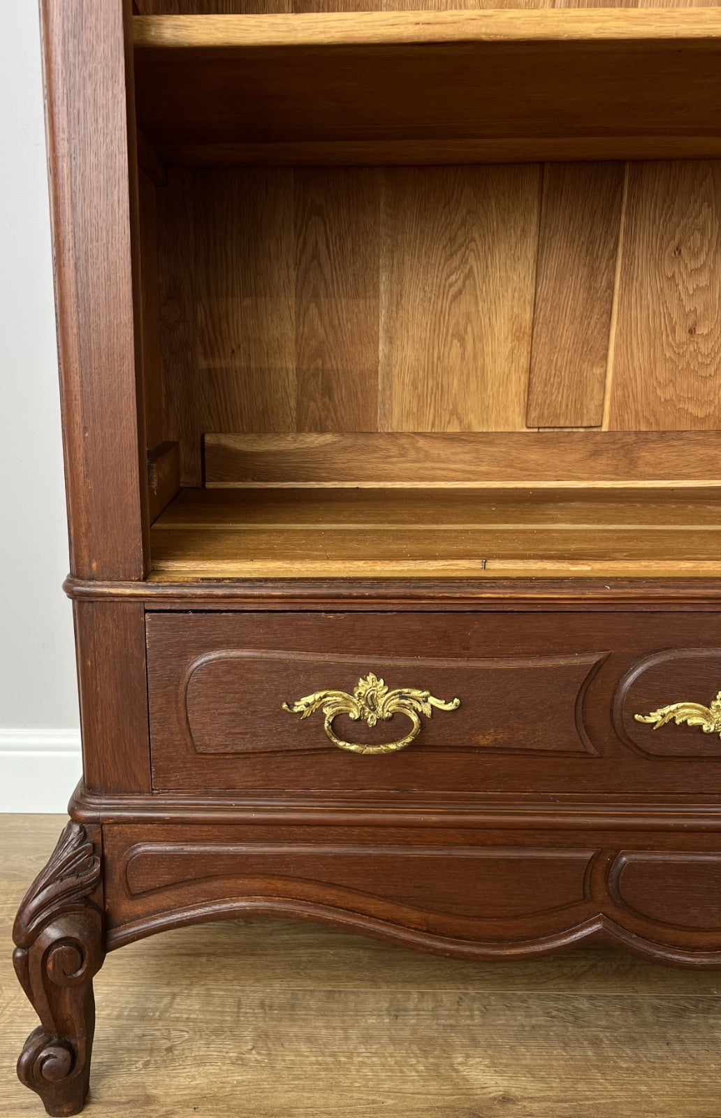 Bookcase Antique French Style Oak Display Cabinet Carved Sideboard LOT 61557