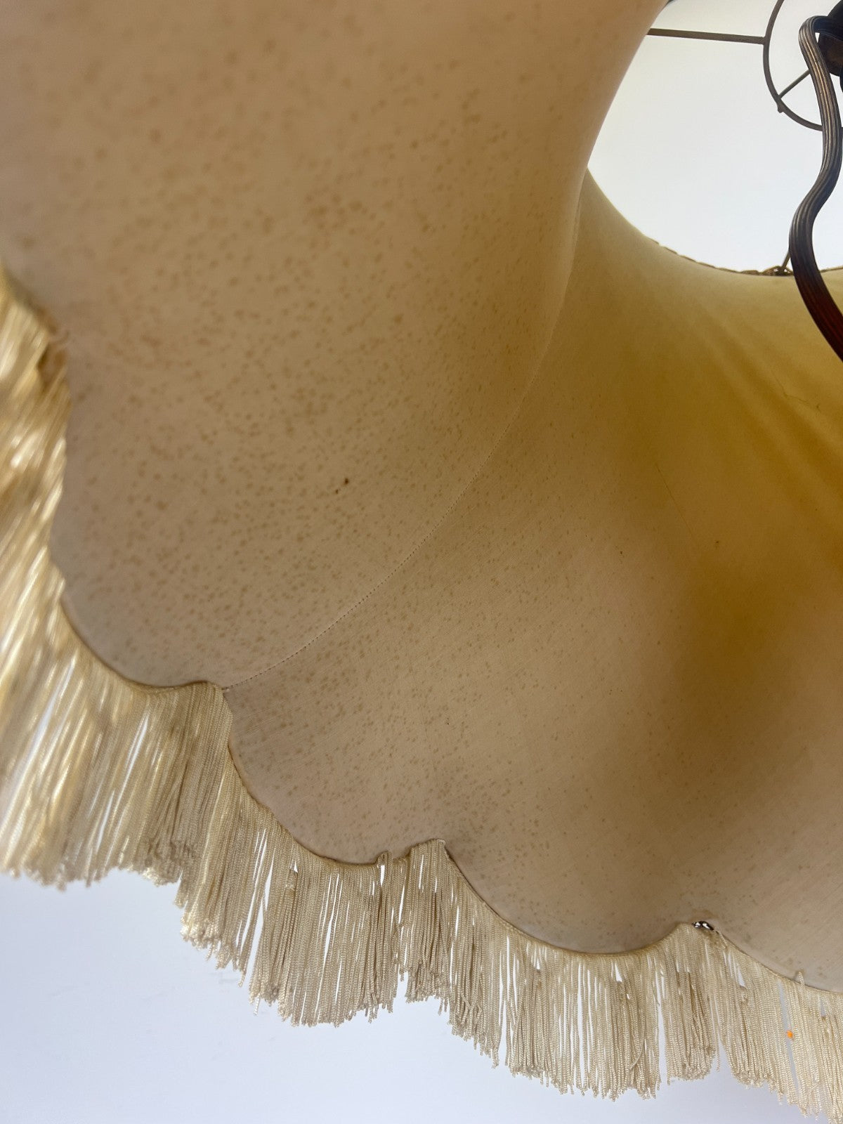 Floor Lamp Vintage French Style Ornate Standing Lamp with Fringe Shade LOT 607315