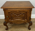 Pair of Bedside Tables Vintage French Louis Oak Nightstands Cabinets LOT 62205