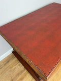 Desk Antique French Style Oak Double Sided Carved Pedestal Desk LOT 6514