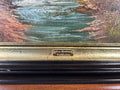 Painting Vintage Oil Painting Framed Lake Mountains Scene 73cm x 83cm LOT 50529