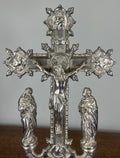 Crucifix Vintage French Style Metal Ornate Religious Altar Cross LOT 47632