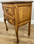 Pair of  Bedside Tables Vintage French Louis Oak Nightstands Cabinets LOT 486411