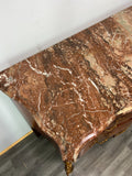 Chest of Drawers Vintage French Style Marble Top Walnut Cabinet LOT 478113