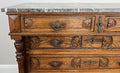 Chest of Drawers Antique French Style Marble Top Walnut Cabinet LOT 60775
