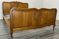 Bed Vintage French Louis XVI Double Bed Frame Oak Carved Headboard LOT 25200