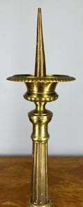 Candleholders Vintage French Brass Pair Tall Classical Candlesticks LOT 46733