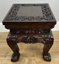 Plant Stand Vintage Chinese Style Mahogany Carved Table LOT 496410
