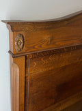 Bed Antique French Style Double Bed Wood Frame Carved Headboard LOT 32398