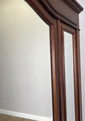 Wardrobe Antique French Style Walnut Two Door Mirrored Carved Armoire LOT 61338