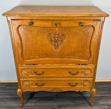 Cabinet Vintage French Louis XIV Style Bureau Sideboard Carved Cupboard LOT 35510