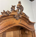 Bookcase Antique French Style Display Oak Carved Cabinet Sideboard LOT 479114