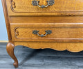 Chest of Drawers Vintage French Louis Oak with 3 Drawers Carved Cabinet LOT 44685