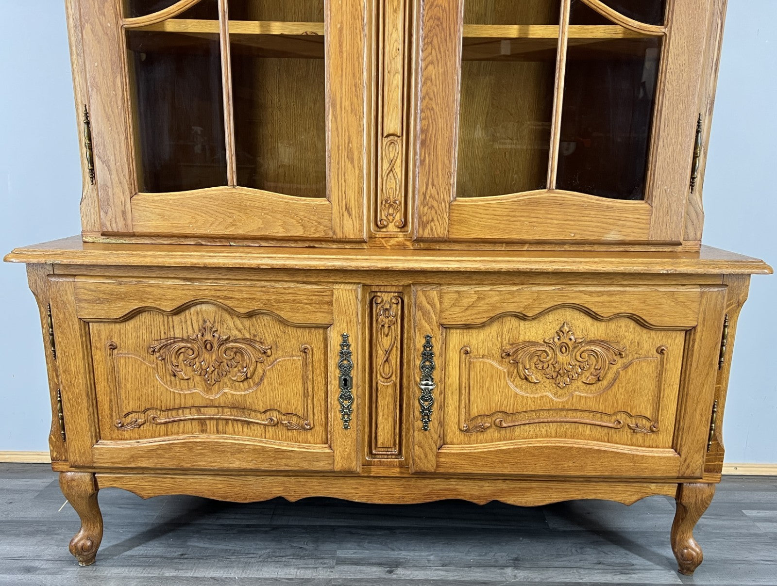 Bookcase Vintage French Louis XIV Style Display Cabinet Sideboard LOT 44796