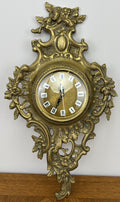 Wall Clock Vintage French Style Brass Hanging Clock Quartz Movement LOT 60490