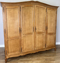 Wardrobe Vintage French Louis XVI Style Oak Four Door Carved Armoire LOT 61062