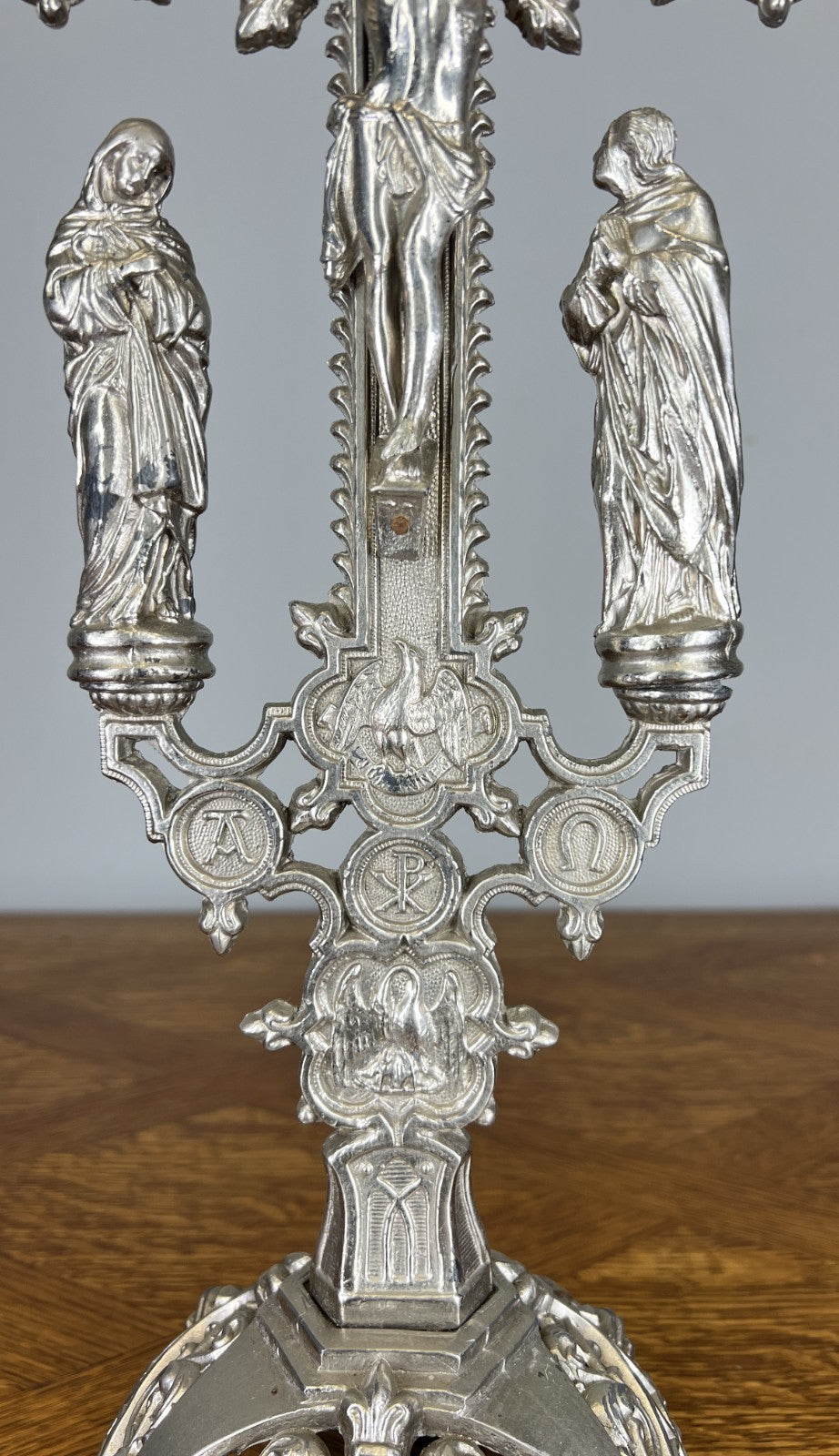 Crucifix Vintage French Style Metal Religious Altar Cross Figurines LOT 46676