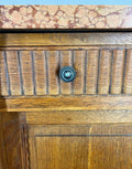 Sideboard Antique French Marble Top Cabinet Carved Storage Cupboard LOT 23719