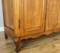 Wardrobe Vintage French Louis XVI Style Oak Four Door Carved Armoire LOT 49798