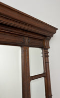 Mirror Antique French Oak Wall Mirror Bevelled Large Glass Wall Frame LOT 63708