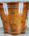 Cabinet Vintage French Marble Top Inlaid Sideboard with Brass Ormolu LOT 428411