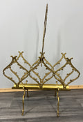 Newspaper Rack Vintage French Style Brass Magazine Stand LOT 46331