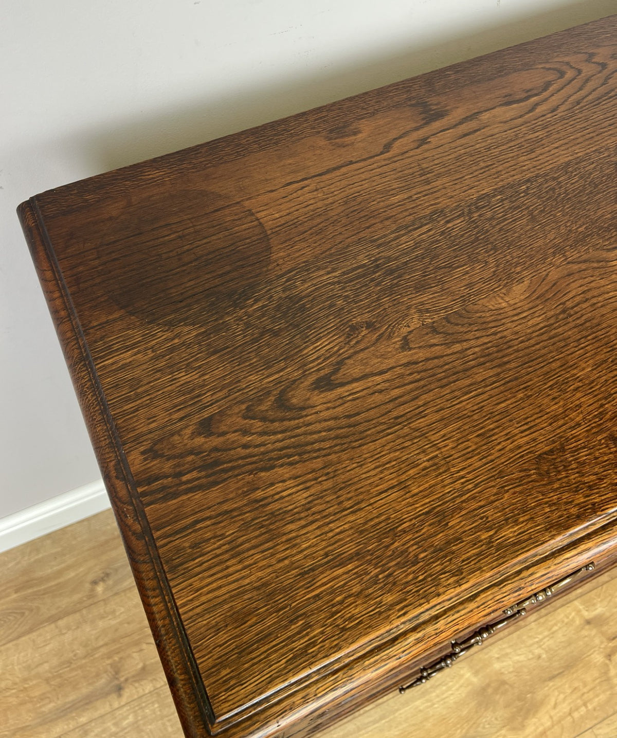 Chest of Drawers Vintage French Louis Oak 4 Drawers Carved Cabinet LOT 6527