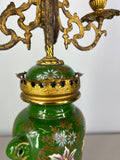 Mantel Clock Set Antique French Garniture Porcelain Bronze Candelabras LOT 362022