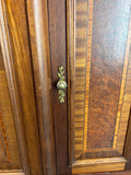 Sideboard Antique French Marble Top Inlaid Brass Detail Carved Cabinet LOT 23827