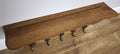 French Vintage Coat Rack Oak 5 Hooks Wall Shelf Carved Coat Hanger LOT 60057