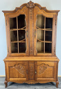 Bookcase Vintage French Louis XIV Style Oak Display Cabinet Sideboard LOT 44810