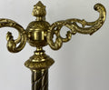 Standing Coat Hanger Vintage French Brass and Onyx 9 Hooks Coat Rack LOT 60754