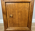 Pair of Bedside Tables Antique French Style Oak Marble Top Cabinets LOT 62186