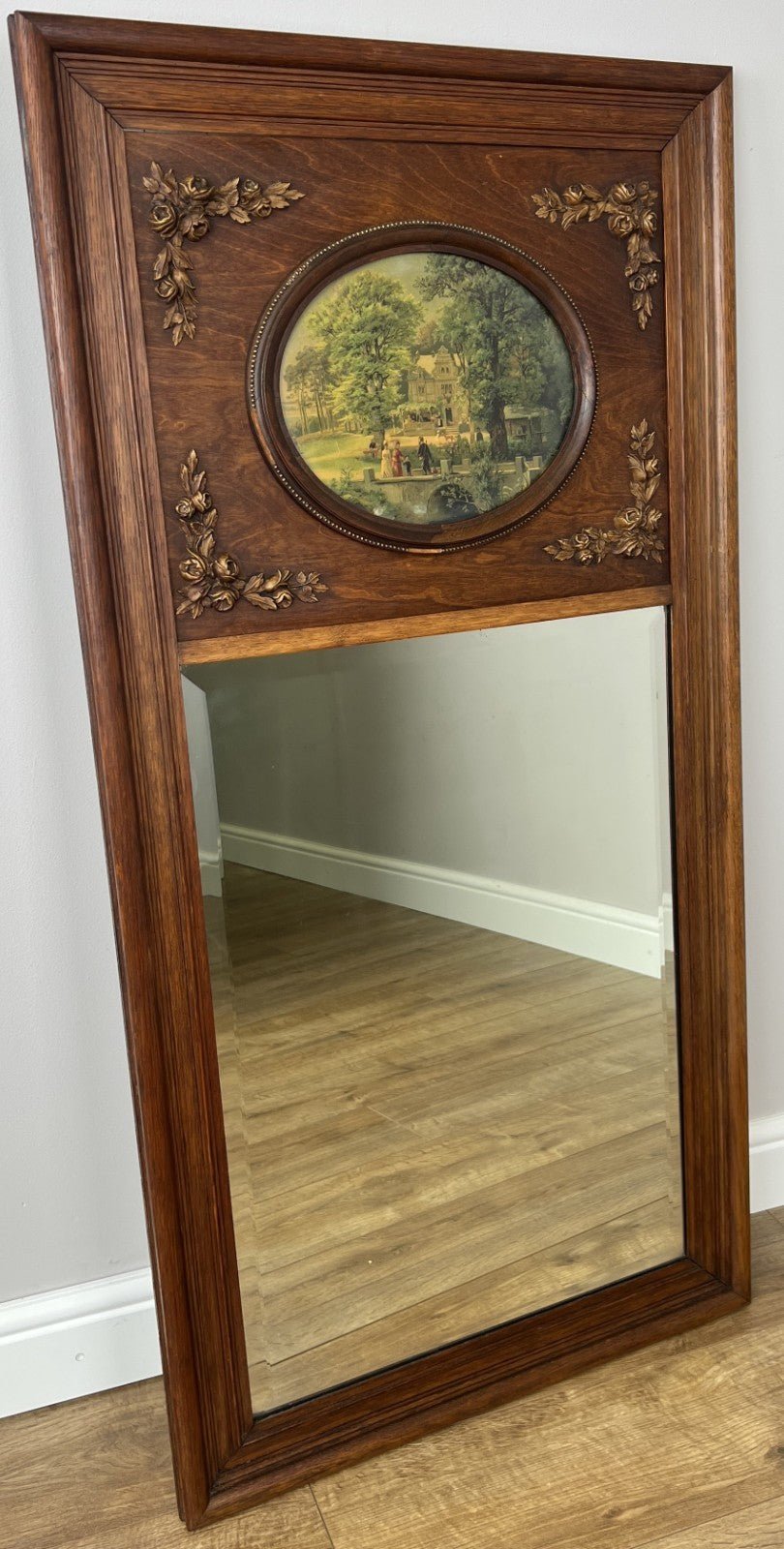 Wall Mirror Antique French Style Oak Carved Ornate Wall Frame LOT 60880