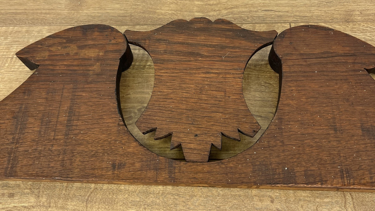Pediment Antique French Style Oak Hand Carved Decorative Crest LOT 61727