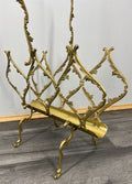 Newspaper Rack Vintage French Style Brass Magazine Stand LOT 46336