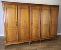 Wardrobe Vintage French Louis XVI Style Five Door Carved Armoire LOT 60090