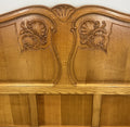 Bed Vintage French Louis XVI Double Bed Frame Oak Carved Headboard LOT 46079