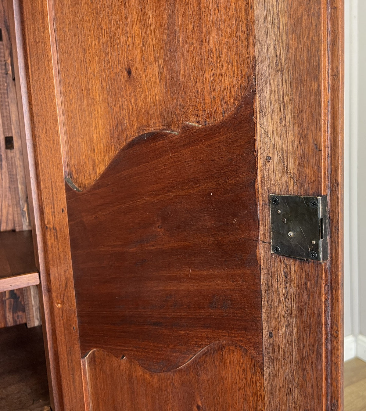 Wardrobe Antique French Style Walnut Two Door Carved Armoire LOT 6499