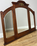 Mirror Antique French Style Walnut Triple Folding Dressing Table Mirror LOT 61391