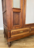 Wardrobe Antique French Two Door Oak Mirrored Carved Armoire Cabinet LOT 608211