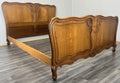 Bed Vintage French Louis XVI Double Bed Frame Oak Carved Headboard LOT 46061