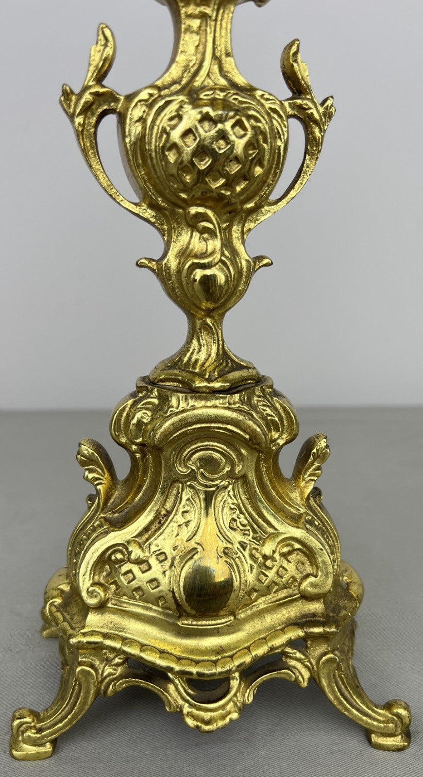 Pair of Candelabras Vintage French Brass Ornate 5 Arm Candle Holders LOT 643711