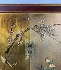 Cabinet Vintage Chinese Hand Painted Floral Bird Lacquer Sideboard LOT 43966